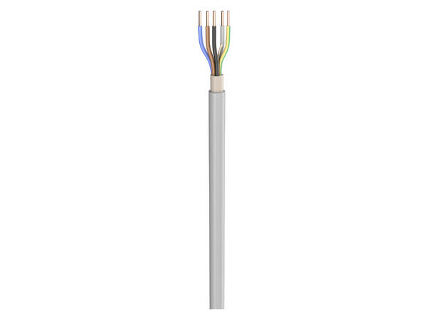 SOMMER NYM-J Strømkabel 5x 1,50mm², PVC FH, Ø 9,80mm, grå, Eca