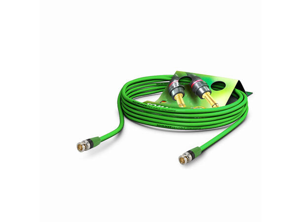 SOMMER SC-Vector 1.2/4.8, HD-SDI 10m. Grønn. Neutrik Rear Twist BNC