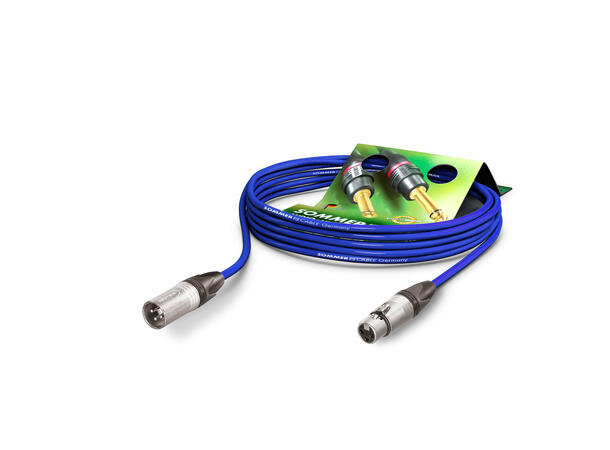 SOMMER SGMF Mikrofonkabel, 10m, blå 2 x 0,22 mm² | XLR / XLR, NEUTRIK