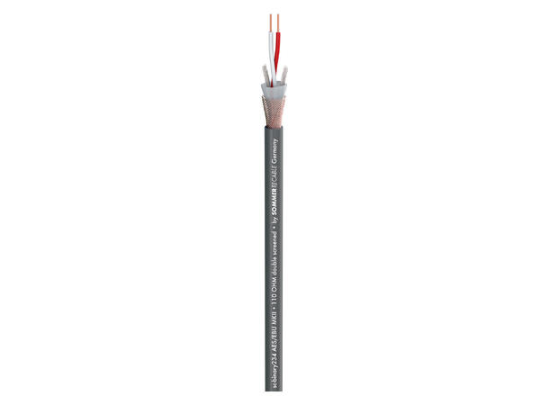 SOMMER Binary 234 AES/EBU MKII DMX-kabel 2 x 0,34 mm², PVC Ø 6,20 mm, grå