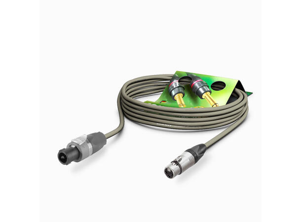 SOMMER ME22-225 Høyttalerkabel, 20m grå, 2x 2,50mm² | XLR / SPK, NEUTRIK
