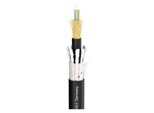 SOMMER Octopus-G Fiberkabel, OM3 4 x 50/125 µm OM3, PUR , sort