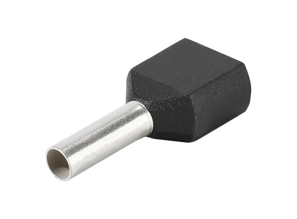 BASIC AH2015 Niter for 2 x 1,5mm2 kabel 100 stk. Sort. DIN46228