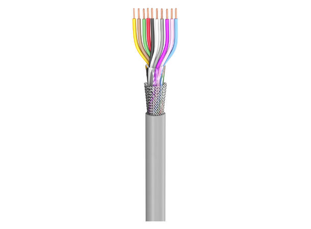 SOMMER Control Flex Kontrollkabel 10 x0,25mm², PVC FH, Ø 6,90mm, grå, Eca