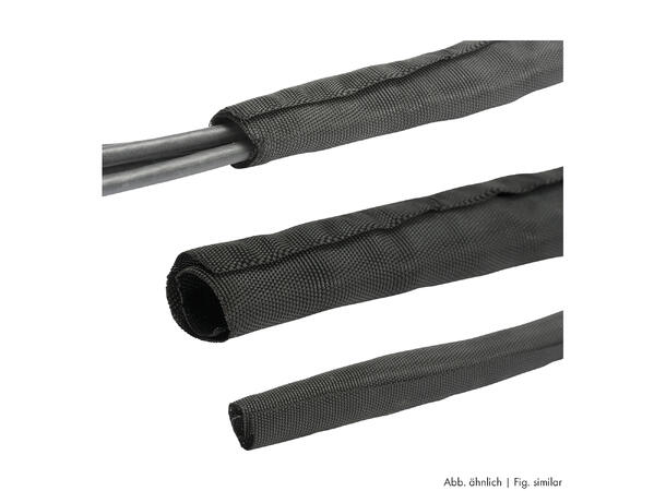 SOMMER Flettet kabelhylse Ø32-38mm Sort. Pris pr. meter