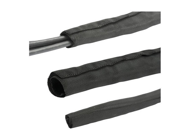 SOMMER Flettet kabelhylse Ø32-38mm Sort. Pris pr. meter