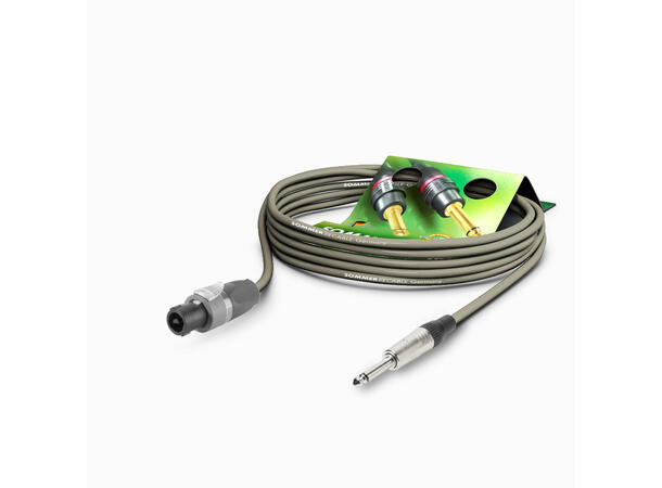 SOMMER ME21-225 Høyttalerkabel, 1m grå, 2x 2,50mm² | SPK / Klinke, NEUTRIK