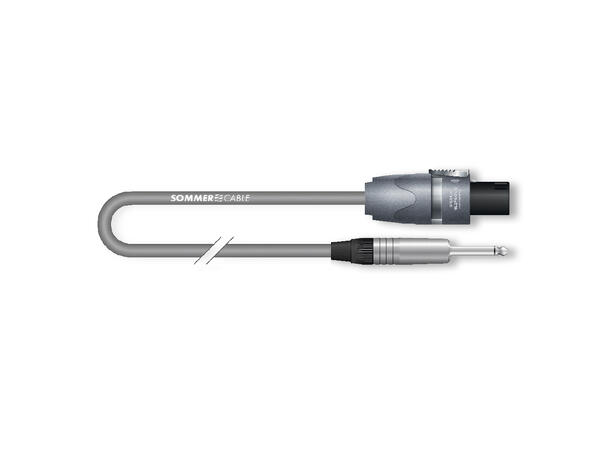 SOMMER ME21-225 Høyttalerkabel, 1m grå, 2x 2,50mm² | SPK / Klinke, NEUTRIK