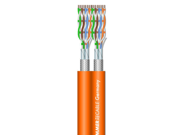 SOMMER Mercator CAT.7 DUPLEX 2 x CAT.7, FRNC, 17 x 8,5 mm, oransje