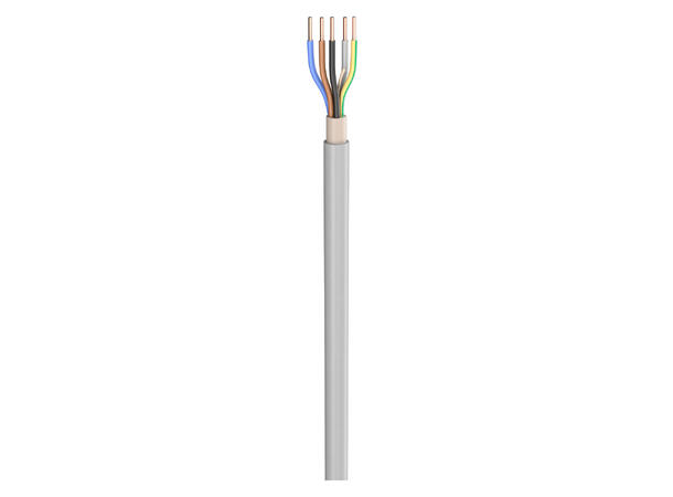 SOMMER NYM-J Strømkabel 5x 4,00mm², PVC FH, Ø 13,60mm, grå, Eca