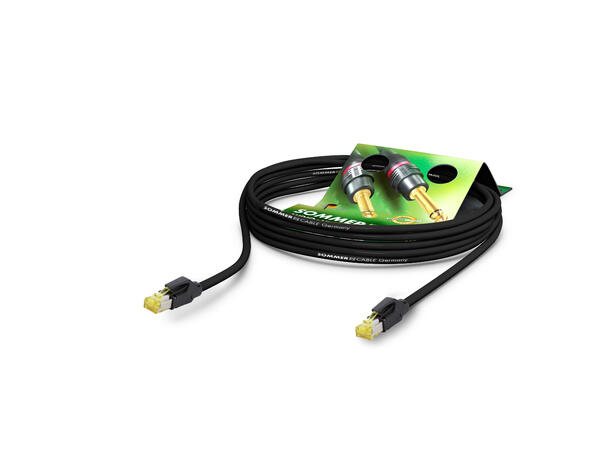 SOMMER SC-MERCATOR CAT.7 PUR Kabel 1m. Sort