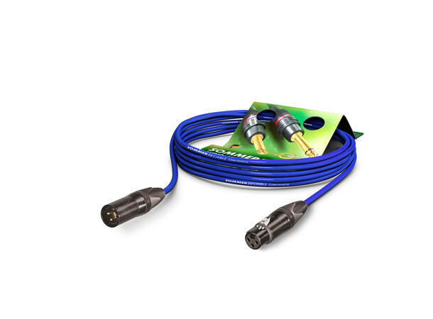 SOMMER SCN9 Mikrofonkabel, 5m, blå 2 x 0,25 mm² | XLR / XLR, NEUTRIK