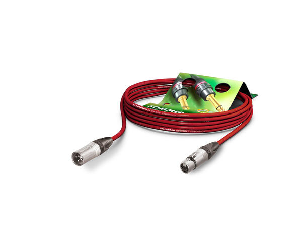 SOMMER SGMF Mikrofonkabel, 15m, rød 2 x 0,22 mm² | XLR / XLR, NEUTRIK