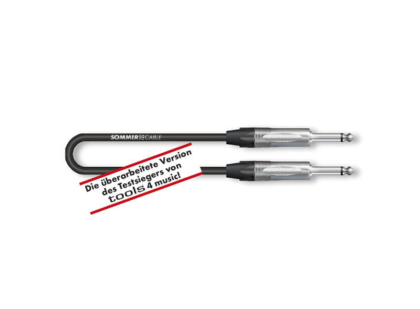 SOMMER TRN2-0600-SW Instrumentkabe 6m. Sort. NEUTRIK Plugger