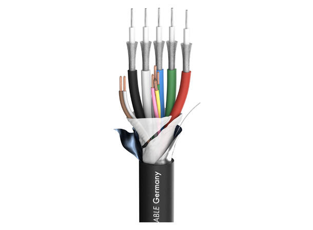 SOMMER Transit Mini Cont. 506 Videokabel video/control, antistatic-PVC, sort