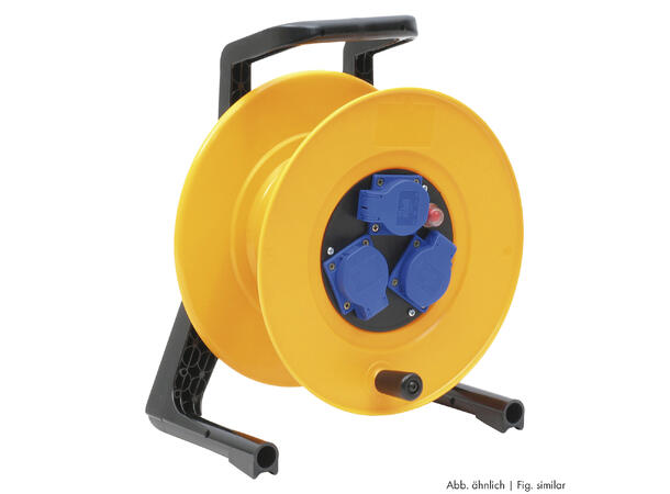 SCHILL IT266.MD3 Kabeltrommel Med 3 x Schuko. NB! uten kabel