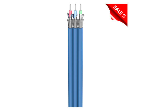 SOMMER Altera Split Videokabel video: 3 x 0,66, PVC, blå, uten påskrift