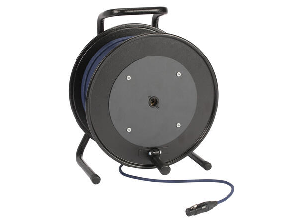 SOMMER B2E6H DMX-kabel på trommel, 50m 5-pin, XLR / XLR, NEUTRIK , Sort