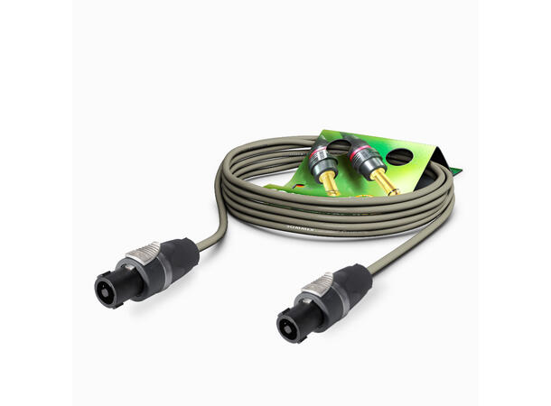 SOMMER ME20-215 Høyttalerkabel, 2,5m grå, 2x 1,50mm² | SPK / SPK, NEUTRIK