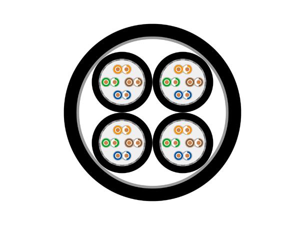 SOMMER Mercator Multipair CAT.7 4 x CAT.7, PVC Ø 22,50 mm, sort