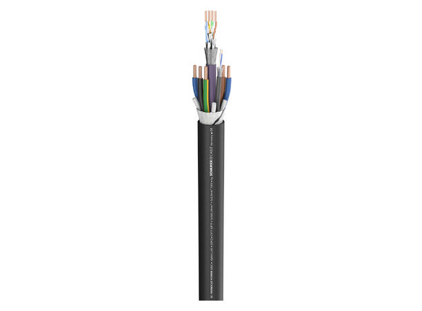 SOMMER Monocat 121C Hybridkabel power/CAT/DMX, PVC, Ø 17,30 mm, sort
