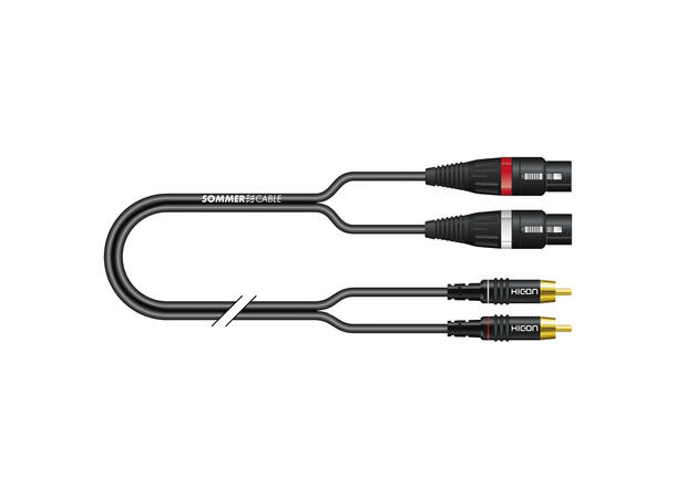 SOMMER ON2F-0250-SW XLR - RCA Kabel 2,5m