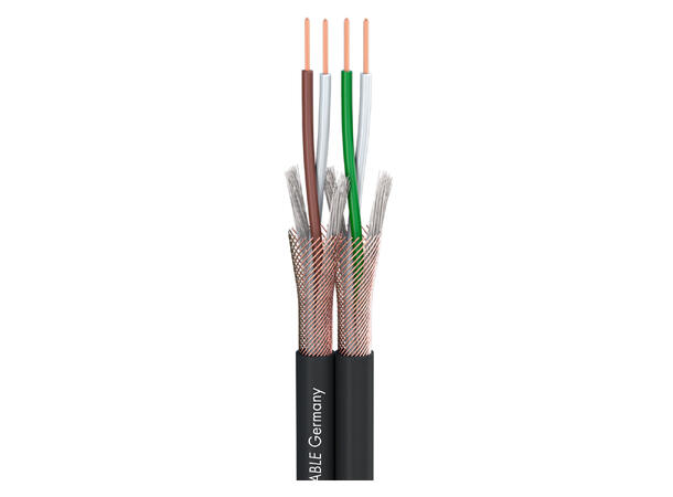 SOMMER Peacock MKII Mikrofonkabel 2 x 0,22 mm², S-PVC, 9,2 x 4,5 mm, sort