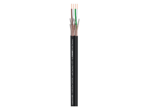 SOMMER Peacock MKII Mikrofonkabel 2 x 0,22 mm², S-PVC, 9,2 x 4,5 mm, sort
