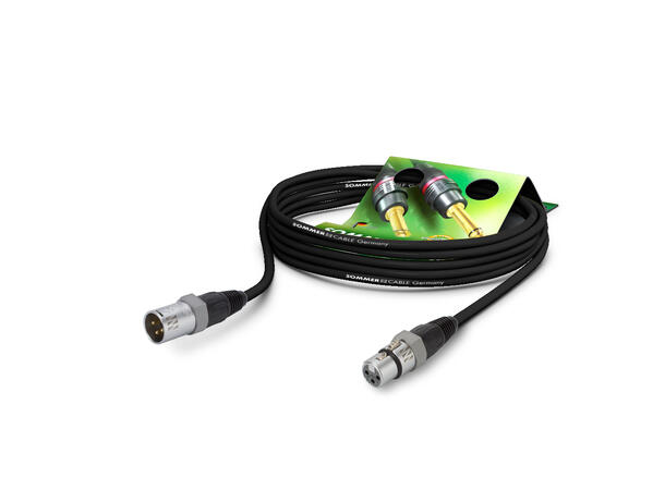 SOMMER GA1B Mikrofonkabel, 15m 2x 0,38mm², XLR/XLR, NEUTRIK, grå ring