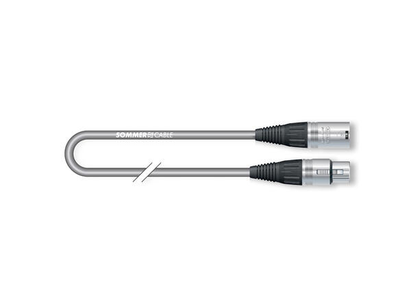 SOMMER MEMF-225 Høyttalerkabel, 20m grå, 2x 2,50mm² | XLR / XLR, NEUTRIK