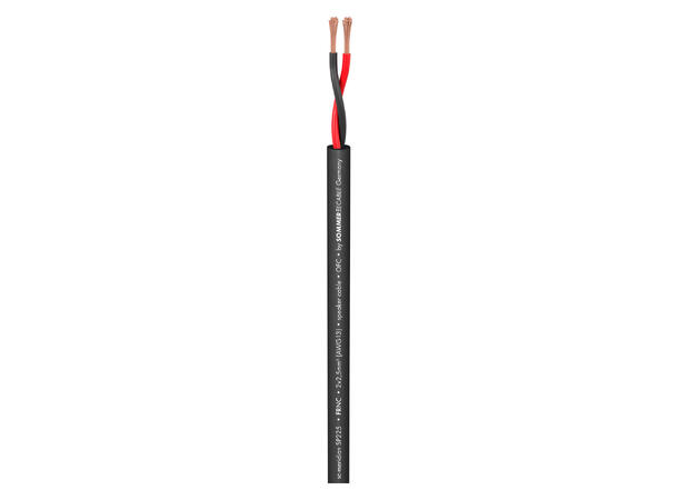 SOMMER Meridian M SP225 Høyt.kabel, PUR 2 x 2,50 mm², PUR, Ø 7,80 mm, sort