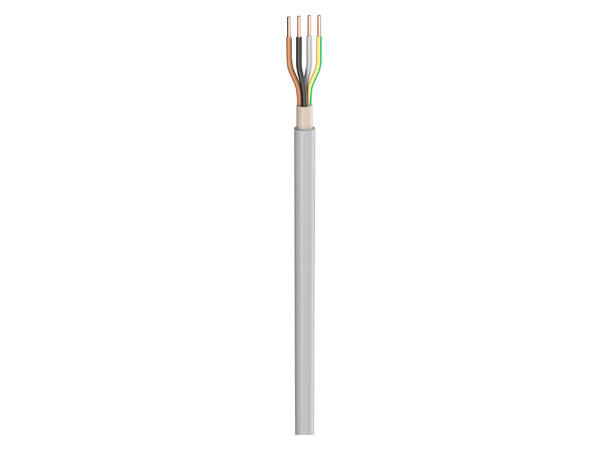 SOMMER NYM-J Strømkabel 4x 4,00mm², PVC FH, Ø 12,50mm, grå, Eca
