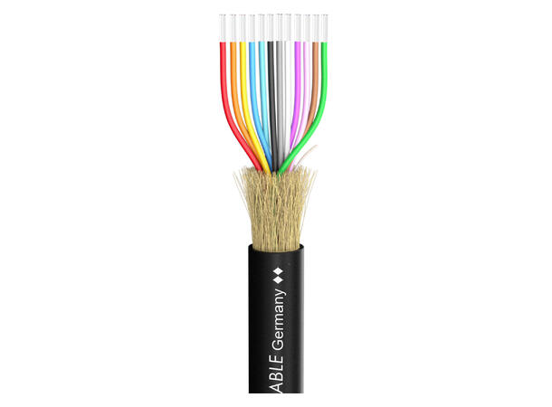 SOMMER Octopus-G Fiberkabel, OM3 12 x 50/125 µm OM3, PUR-FRNC, sort