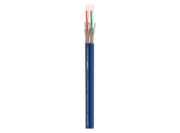 SOMMER Peacock MKII Mikrofonkabel 2 x 0,22 mm², S-PVC, 9,2 x 4,5 mm, blå