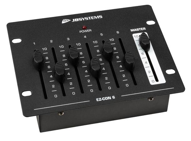 JB Systems EZ-CON 6 DMX kontroller 6 ch. Innebygget PSU, 3pin DMX