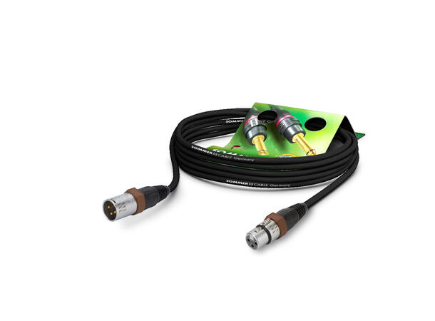 SOMMER CB1B Mikrofonkabel, 7,5m 2x 0,25mm², XLR/XLR, NEUTRIK, brun ring