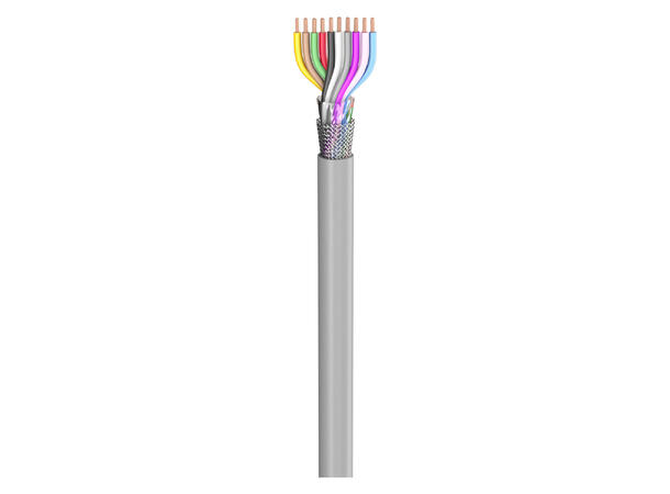 SOMMER Control Flex Kontrollkabel 10 x0,75mm², PVC FH, Ø 10,40mm, grå, Eca