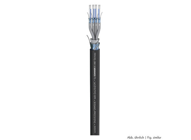 SOMMER Mistral MCF32 Multikabel sort | 2 x 0,22 mm², 32 par
