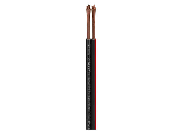 SOMMER Nyfaz Høyttalerkabel 1x 2 x 0,75 mm², PVC, 4,5 x 2,3 mm, sort