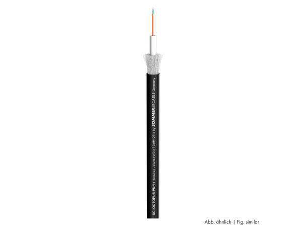SOMMER Octopus-G Fiberkabel, OS2 48 x 9/125 µm OS2, FRNC / LSZH, sort