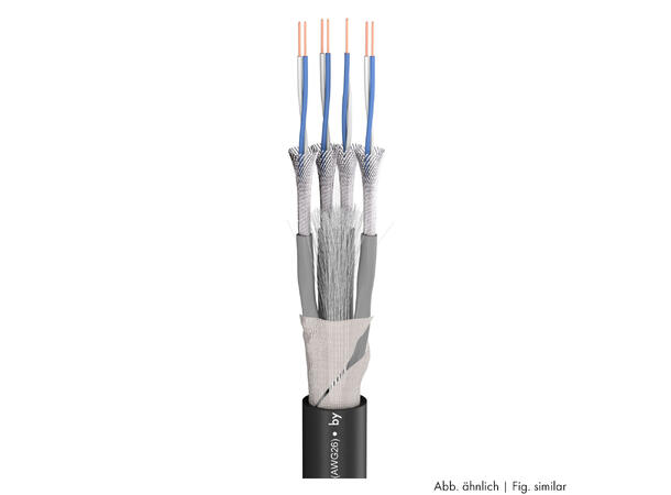 SOMMER Quantum QMC04 Multikabel SPVC, sort | 2 x 0,14 mm², 4 par