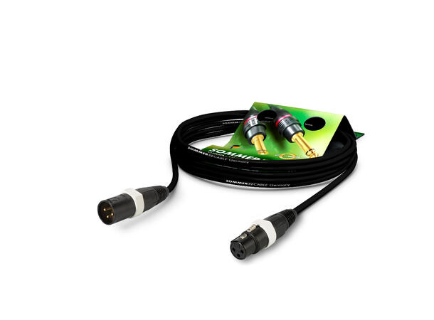 SOMMER SQ35U Mikrofonkabel, 2,5m 4x0,20 mm², XLR/XLR, NEUTRIK, hvit ring