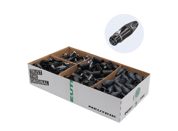 NEUTRIK NC3FXX-BAG-D hun for kabel 3 pin. Pakke à 100 stk