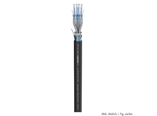 SOMMER Mistral MCF02 Multikabel sort | 2 x 0,22 mm², 2 par