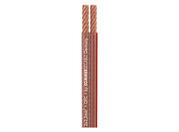 SOMMER Twincord Høyttalerkabel 1 x 2 x 2,50 mm², PVC, transparent