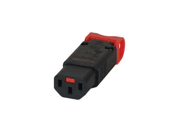 IECLOCK  IEC C13 Kontakt rett Låser i alle standard C14