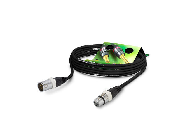 SOMMER CB1B Mikrofonkabel, 1m 2x 0,25mm², XLR/XLR, NEUTRIK, hvit ring 