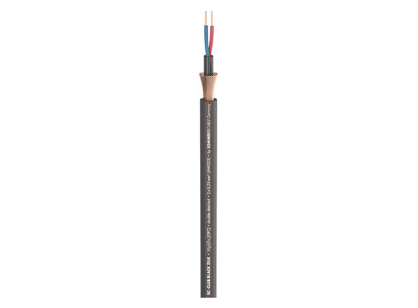 SOMMER Club Black ZILK Mikrofonkabel 2 x 0,25 mm², S-PVC Ø 7,30 mm, sort