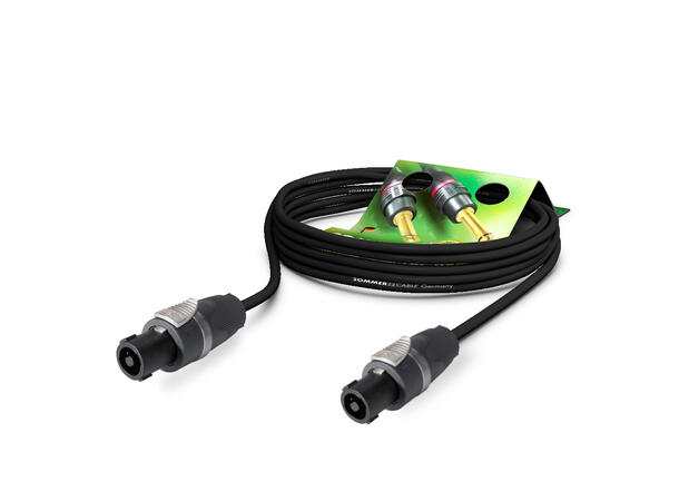 SOMMER ME20-225 Høyttalerkabel, 1m sort, 2x 2,50mm² | SPK / SPK, NEUTRIK