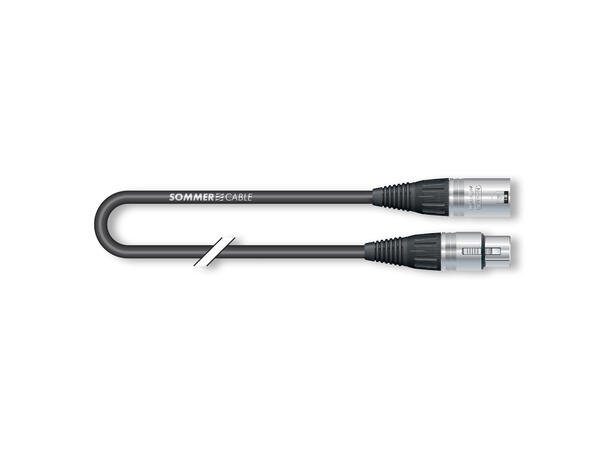 SOMMER MEMF-225 Høyttalerkabel, 20m sort, 2x 2,50mm² | XLR / XLR, NEUTRIK